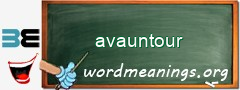 WordMeaning blackboard for avauntour